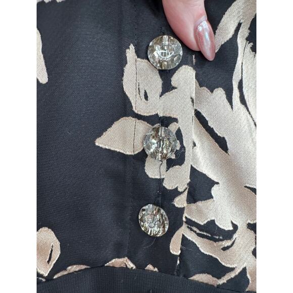 Y2K Robbie Bee Black/Gold Dress w/Stain Ribbon- Size 12 - Picture 5 of 13